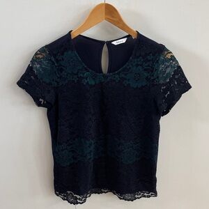 Reitmans Midnight Blue Lace Top